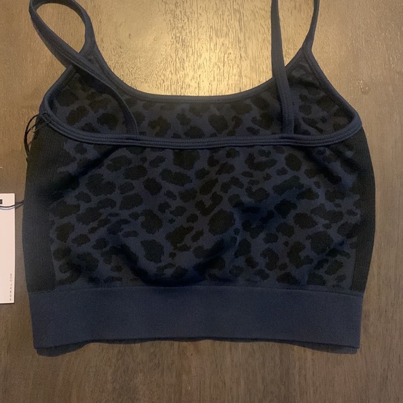 NWT KORAL Activewear Duplo Seamless Bra Leopard Print Navy Blazer - Picture 7 of 16